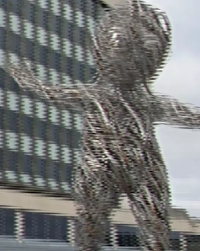 Bradford’s wire sculpture stepping off its plinth